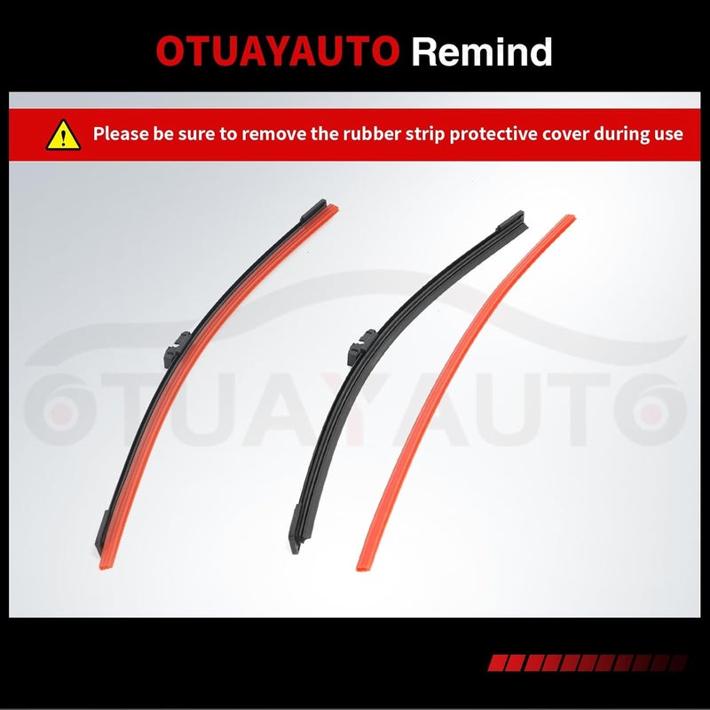 OTUAYAUTO 15" Rear Wiper Blade A380H Replacement for BMW X5 2007-2013, Ford Edge 15-23, Volvo XC60 10-11 XC90 07-11 Back Windshield Wiper (15-G) - Image 3